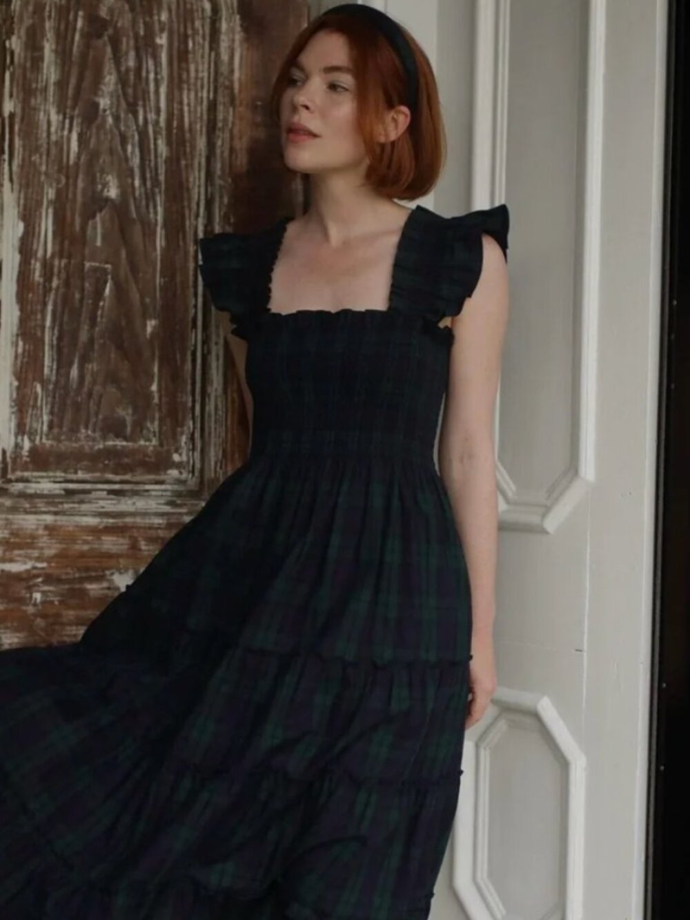 Hill House Ellie Nap Dress in Blackwatch Tartan Plaid S